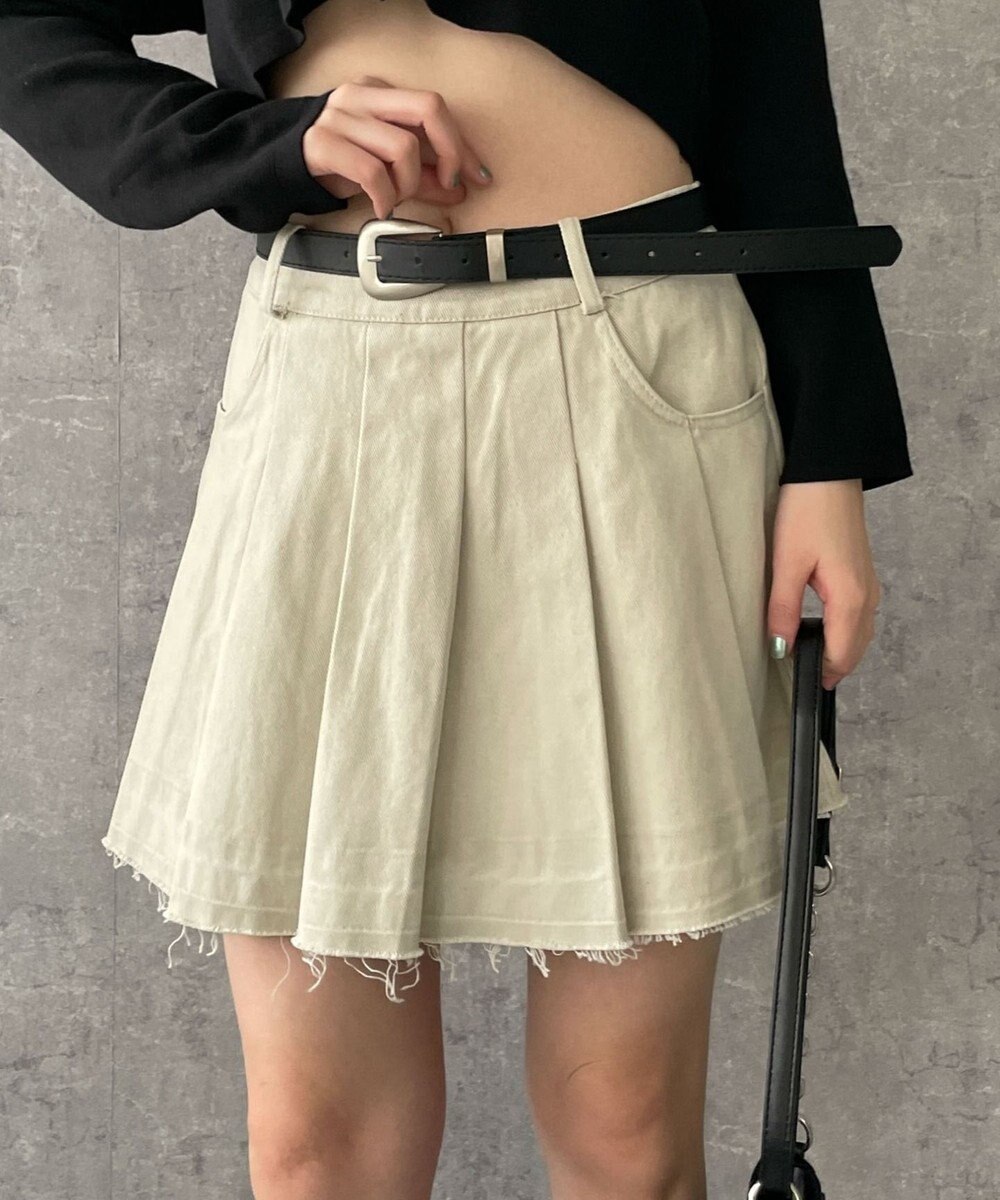 WEGO ベルトツキプリーツスカパン 