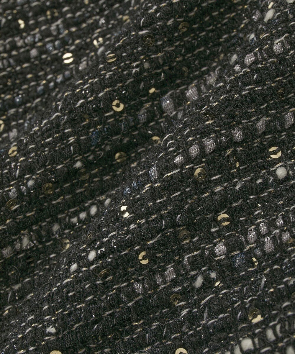 YECCA VECCA ノーカラーツイードジャケット 