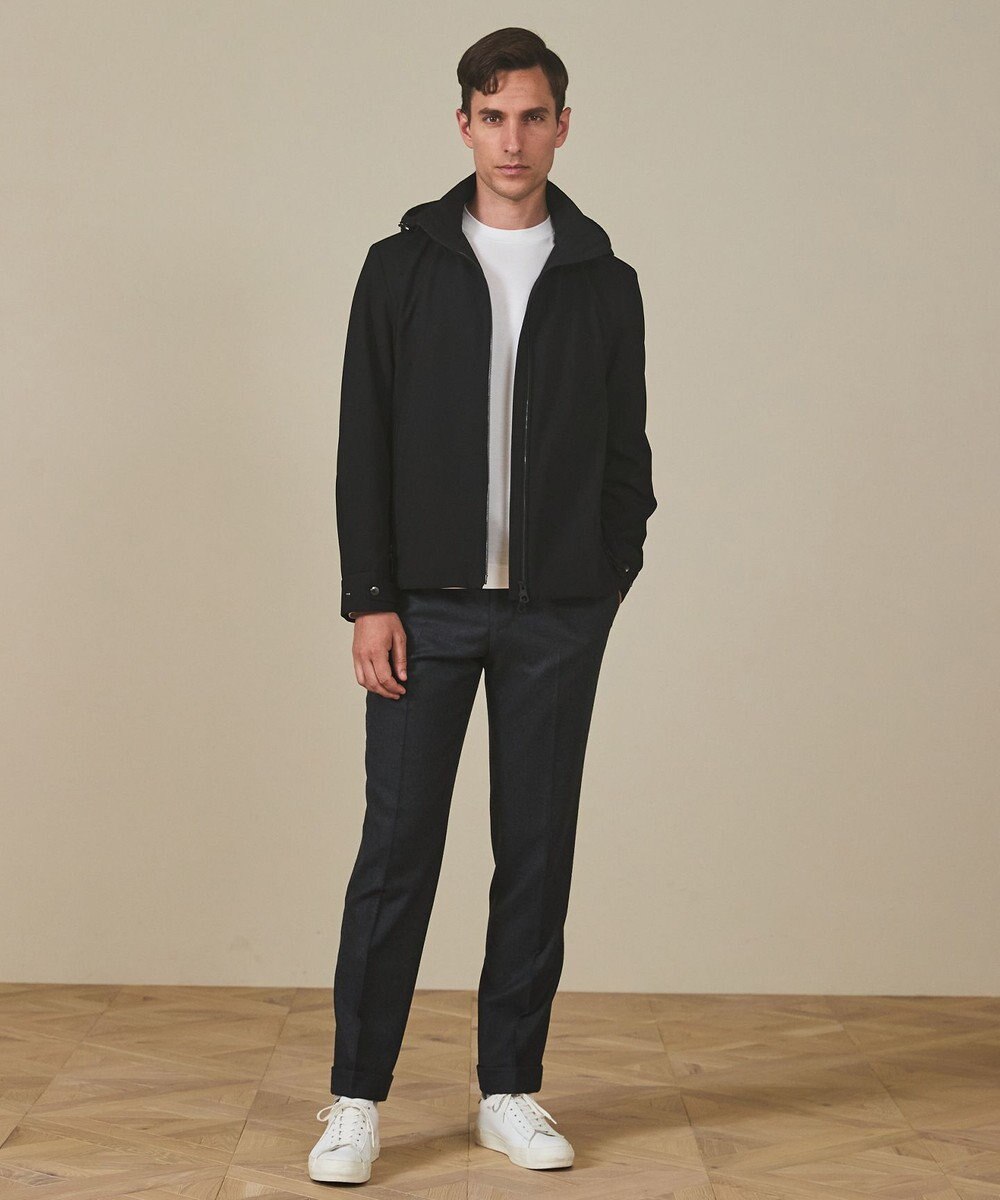 GOTAIRIKU 仕事で着られる【シワになりにくい/洗える/ストレッチ/吸水速乾】バブルテック フーデッドブルゾン 