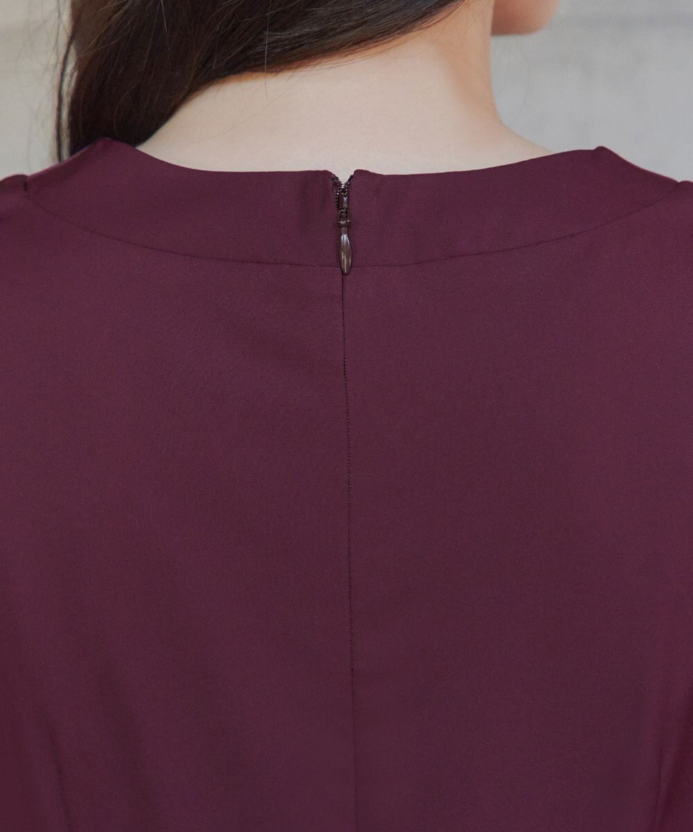 Tiaclasse 【洗える】ロールVネックワンピース 