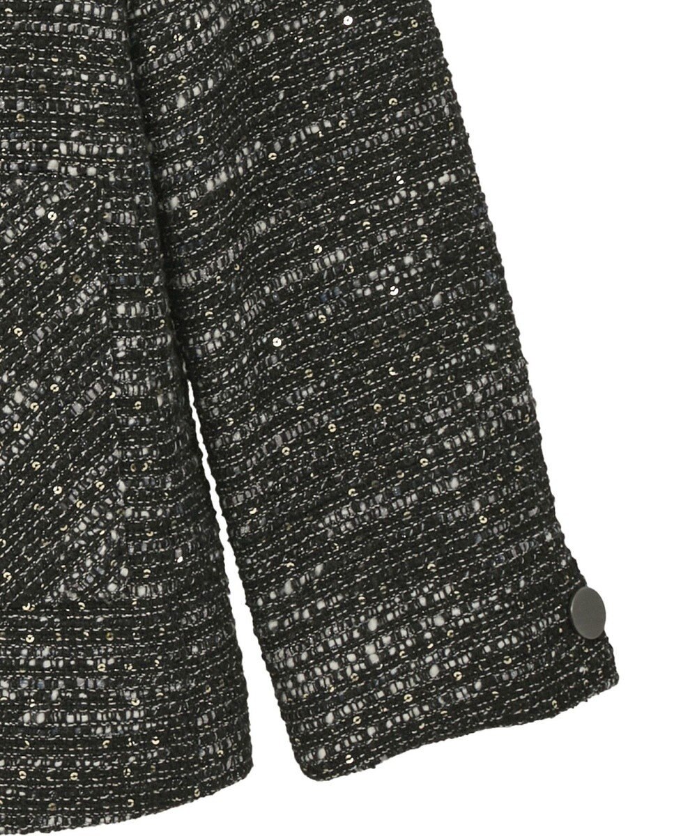 YECCA VECCA ノーカラーツイードジャケット 