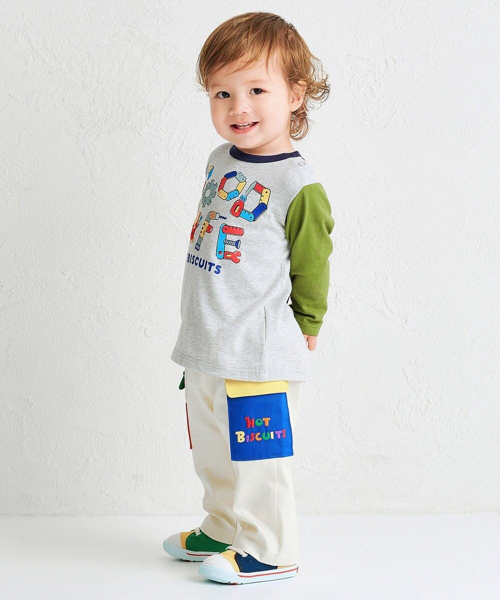 MIKI HOUSE HOT BISCUITS 【80-120cm】GOOD LIFE 長袖Tシャツ 