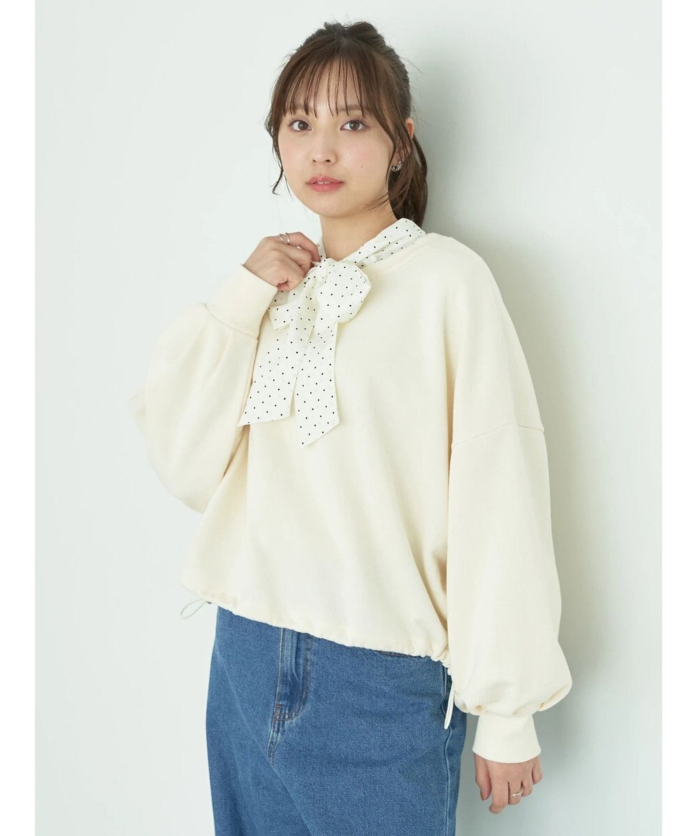 earth music&ecology 裏毛ドロストプルオーバー 