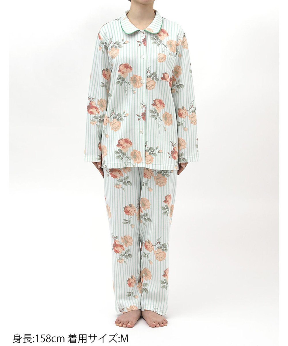 Wing パジャマ 綿100%(本体肌側) あったか 3Lまで対応 大きいサイズ 長袖 長ズボン 冬 レディース EP6023 ウイング／ワコール 