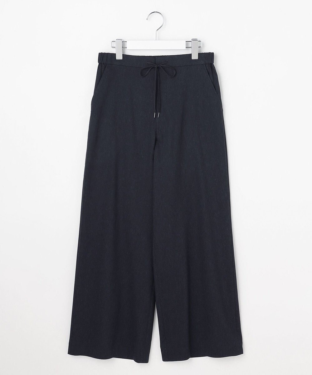 J.PRESS LADIES L 【WEB限定・人気素材・セットアップ対応】セルロースリネンストレッチ ワイドストレート パンツ 