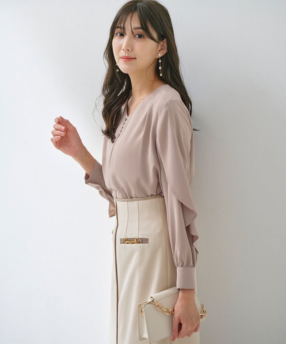 ANY SIS S 【全方位 好印象】フェミニンブラウス×ビットタイトスカート セット 