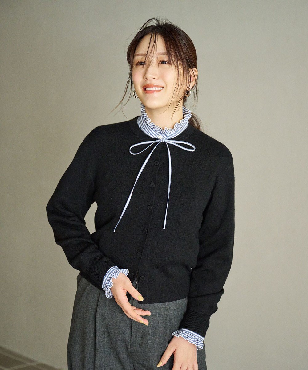 #Newans 【カシミヤ混】コンパクトニットカーディガン 