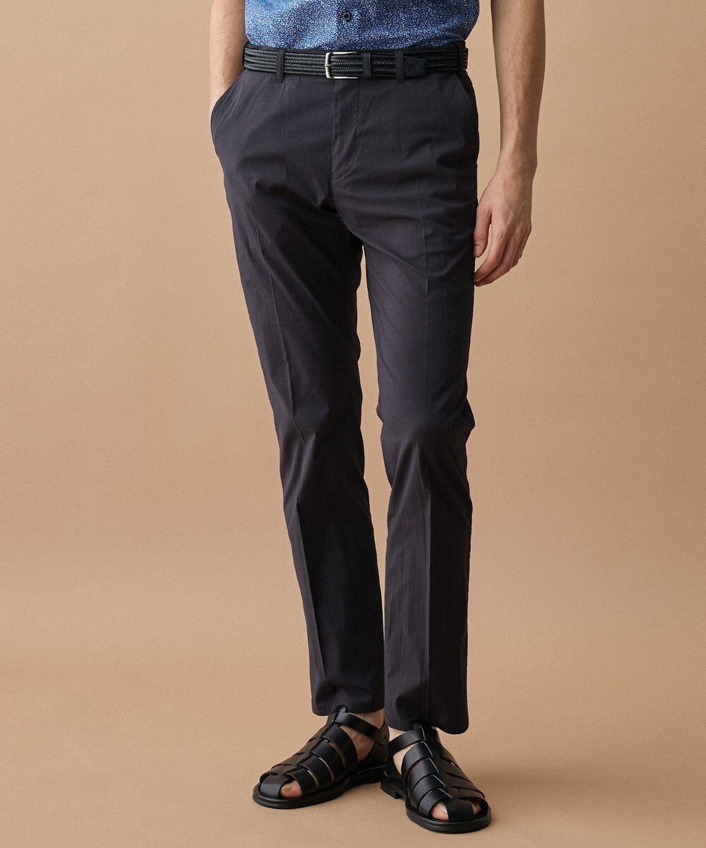 JOSEPH ABBOUD 【キングサイズ・ウエストも伸びる!/ストレッチ/軽量/Eco撥水/オーガニックコットン使用】マイクロピケストレッチ パンツ 