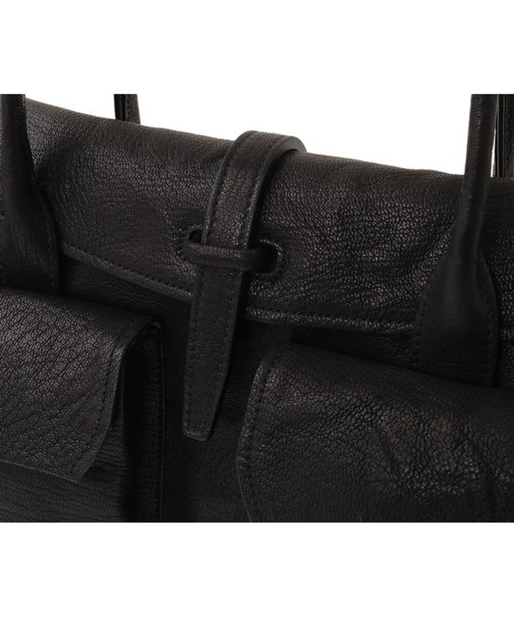 genten ゴートシュリンク かぶせ付トートバッグ 