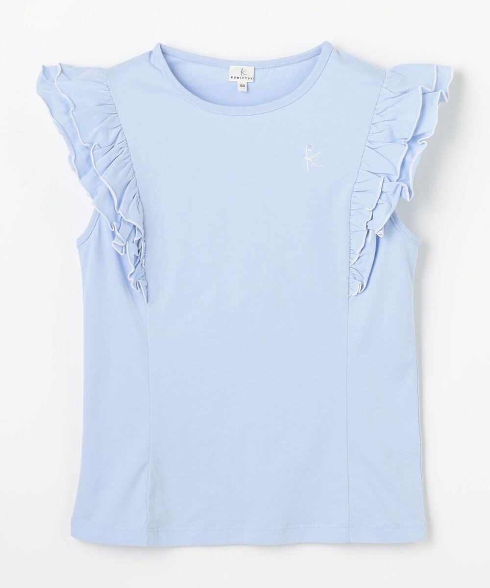 組曲 KIDS 【150-160㎝】 フルールフリルTシャツ 
