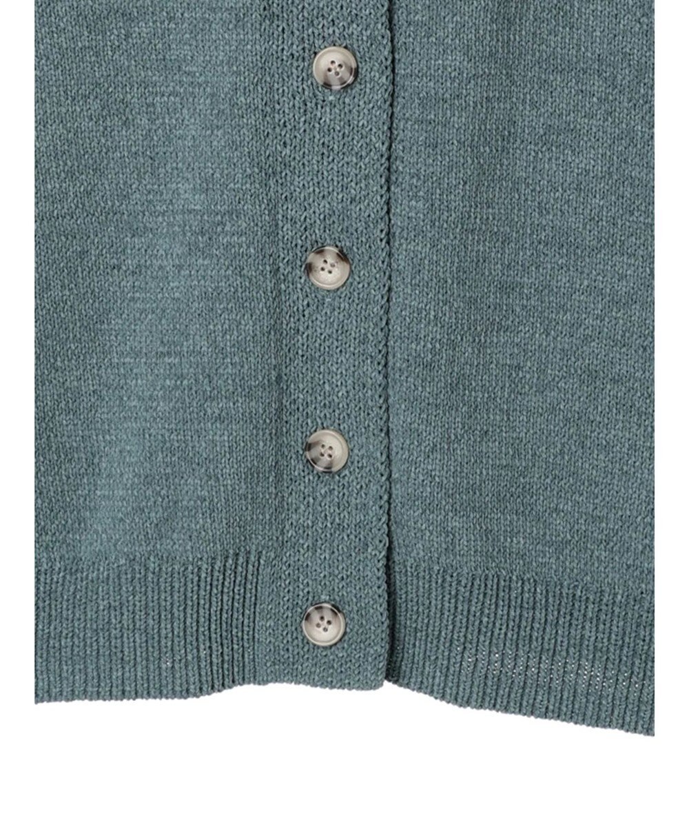 CRAFT STANDARD BOUTIQUE 洗えるコードモールクルーネックカーデイガン 