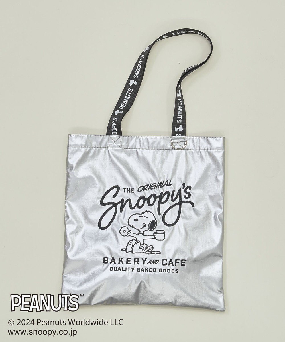 CRAFT STANDARD BOUTIQUE 【PEANUTS】メタリックロゴハンドルトート Silver