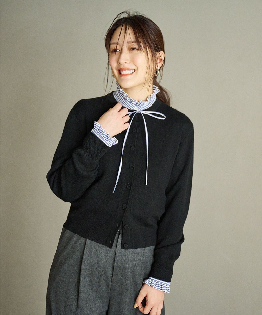 #Newans 【カシミヤ混】コンパクトニットカーディガン 