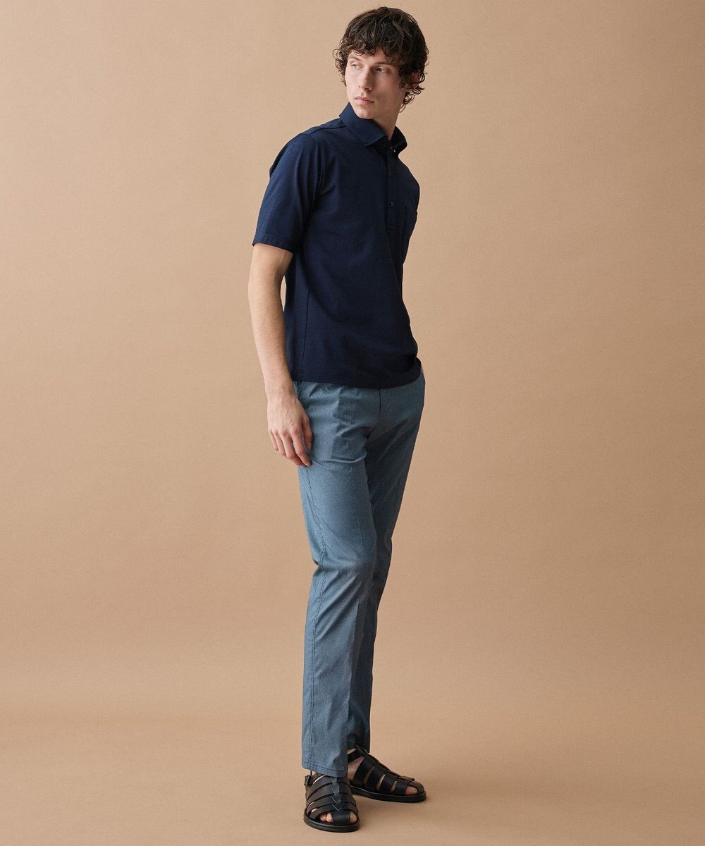 JOSEPH ABBOUD 【キングサイズ・ウエストも伸びる!/ストレッチ/軽量/Eco撥水/オーガニックコットン使用】マイクロピケストレッチ パンツ 