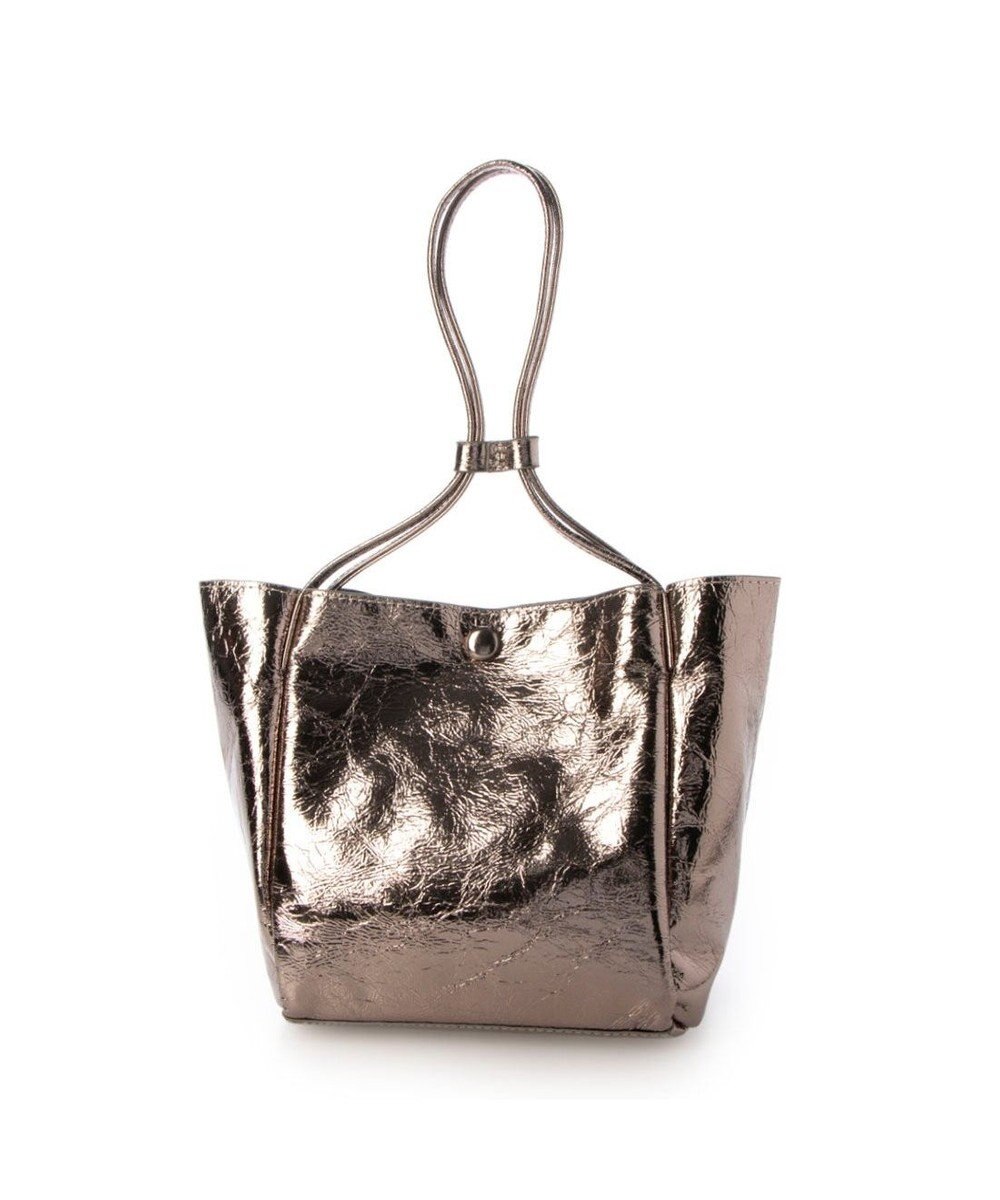 UNBILLION カシュカシュ cachecache / クラッシュメタリックワンハンドルミニトート 