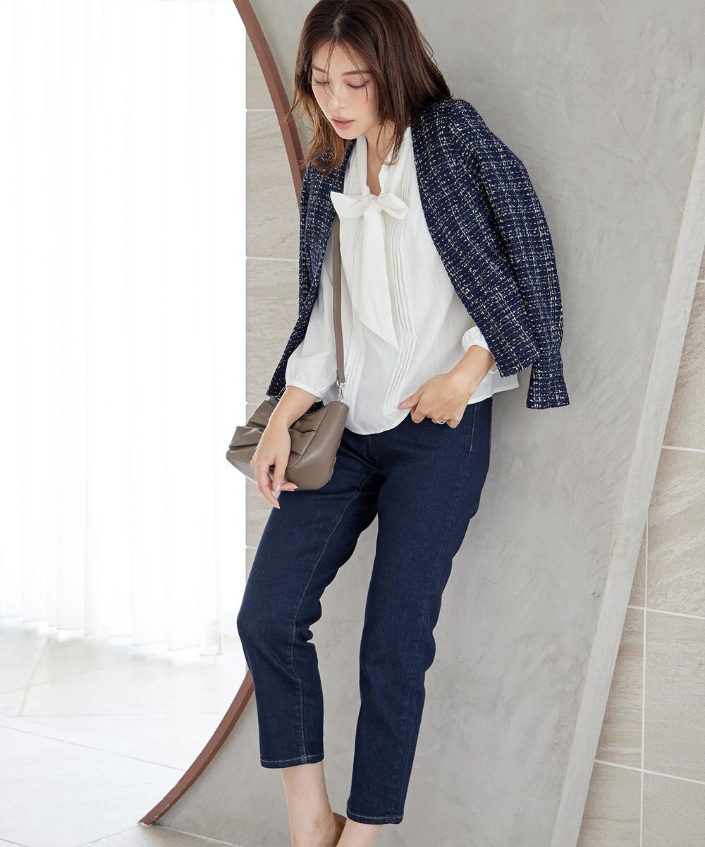 Tiaclasse 【安田美沙子さん着用・洗える】ストレッチストレートデニム 