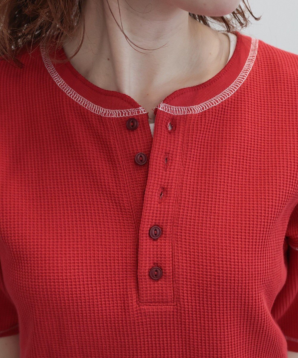 AMERICAN HOLIC 【RUSSELL】ワッフルヘンリーTシャツ 