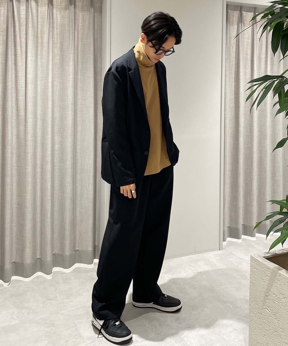 KASHIYAMA 【シルケット加工】コットンタートルネックカットソー 