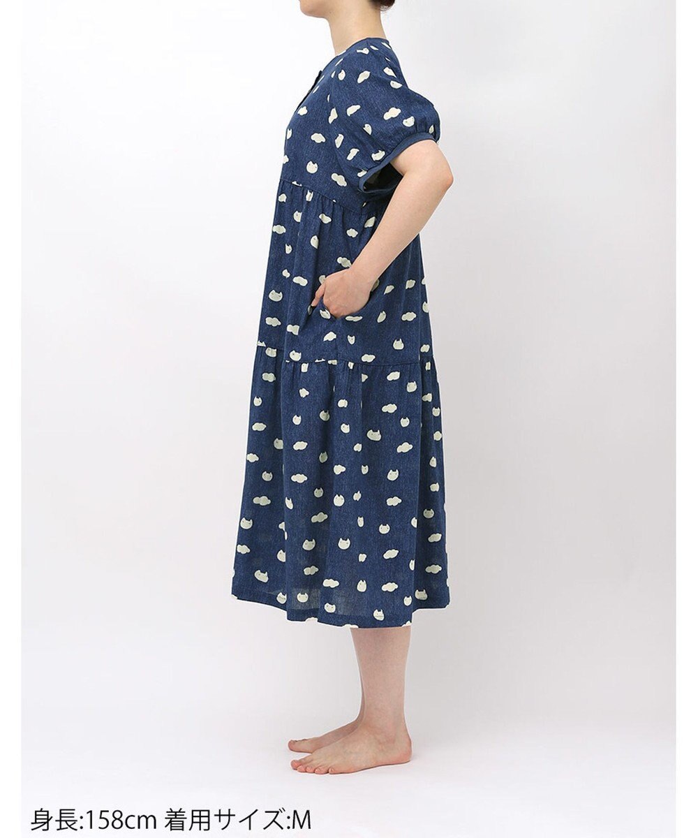 tsumori chisato SLEEP ツモリチサト ワンピース 綿100%(本体) 楊柳素材 5分袖 半袖 ロング丈 レディース UNT121 /ワコール 