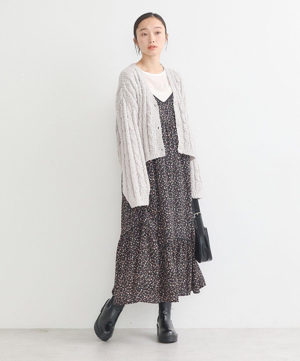 earth music&ecology ポコポコケーブルカーディガン 