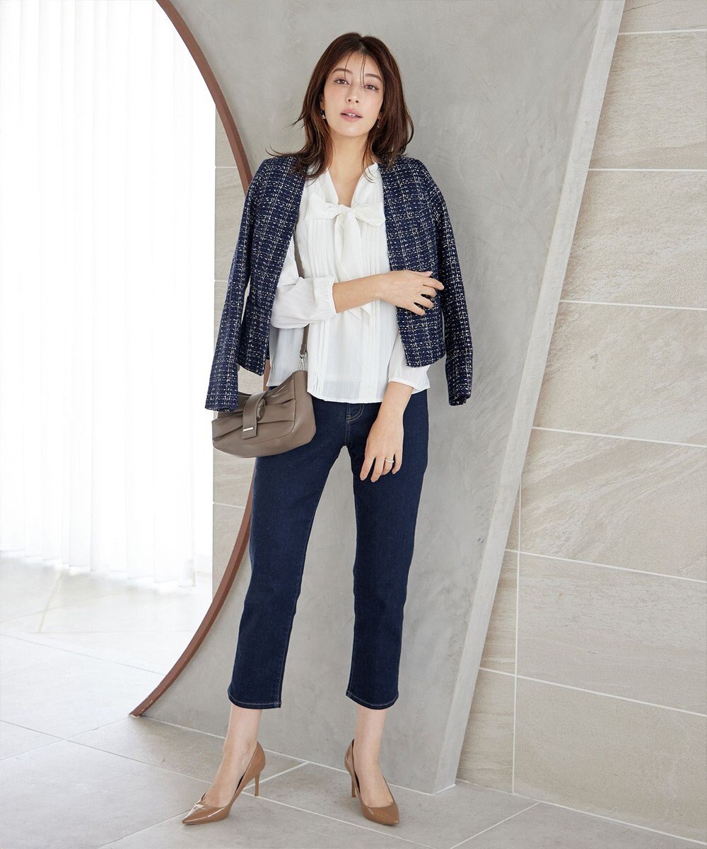 Tiaclasse 【安田美沙子さん着用・洗える】ストレッチストレートデニム 