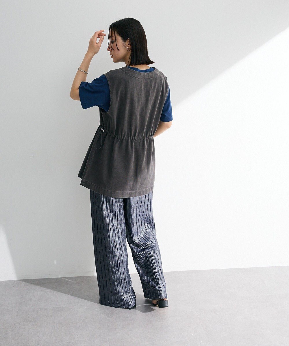 Green Parks セルフカットウェーブプリーツパンツ 