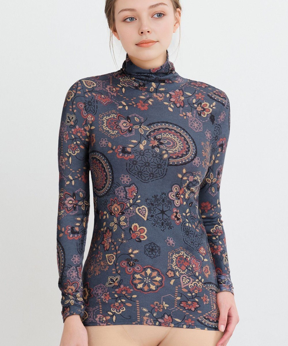 WACOAL あったかTシャツ あったかインナー アウターとしても利用可 保温性 ハイネック 10分袖 長袖 レディース CLD726 /ワコール 