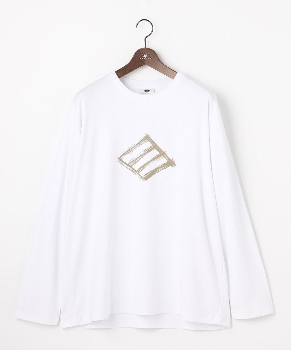 JOSEPH ABBOUD 【柔らかな肌触り】ソフトスムースダイヤロゴプリント Tシャツ 