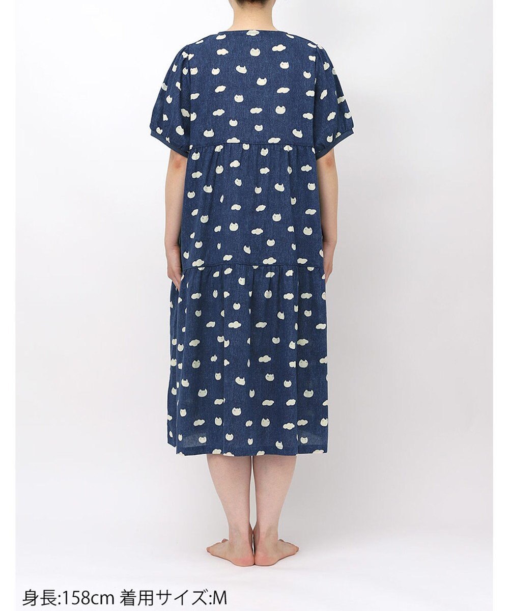 tsumori chisato SLEEP ツモリチサト ワンピース 綿100%(本体) 楊柳素材 5分袖 半袖 ロング丈 レディース UNT121 /ワコール 