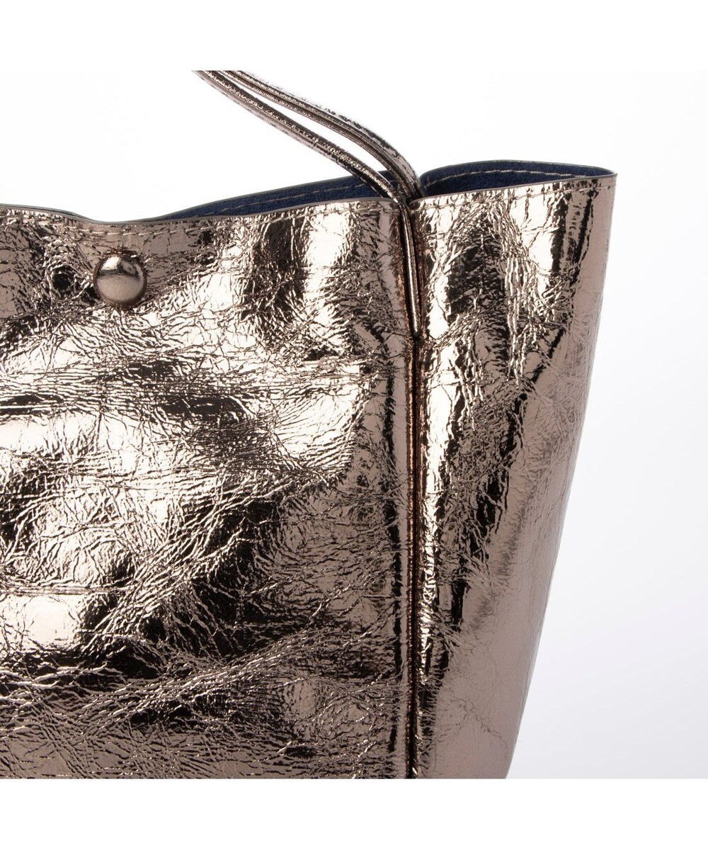 UNBILLION カシュカシュ cachecache / クラッシュメタリックワンハンドルミニトート 