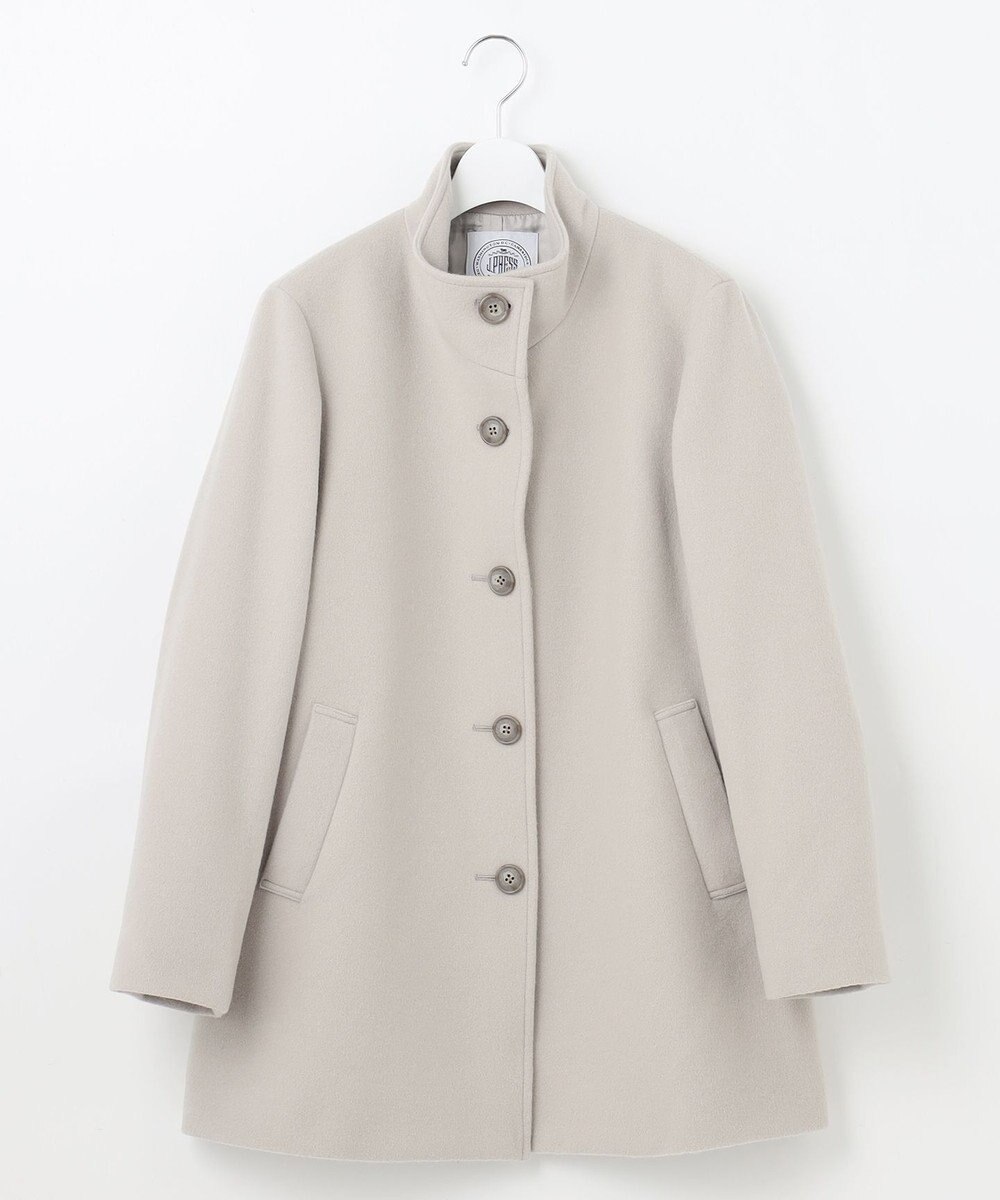 J.PRESS LADIES ショートビーバー スタンドカラー コート 