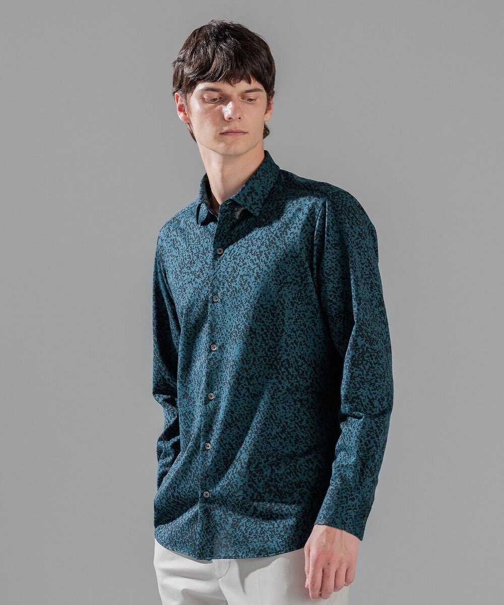 JOSEPH HOMME バークジャガードジャージー   レギュラーカラーシャツ 