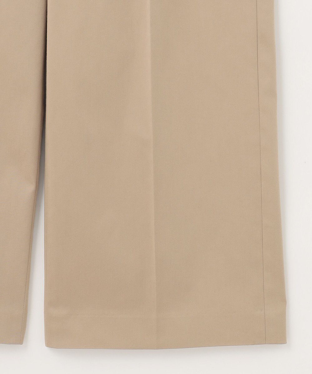 自由区 L 【接触冷感/洗える】サテンストレッチ ワイドパンツ 