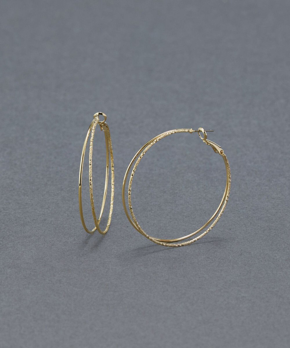 Phoebe ダブルラインフープピアス 