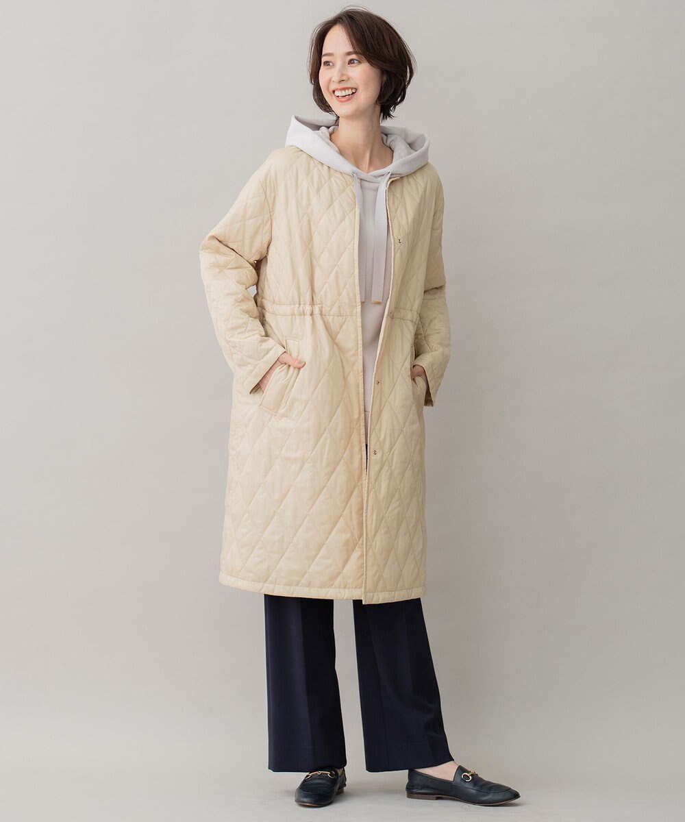 自由区 【洗える/リバーシブル】ブライトキルト リバーシブルコート 