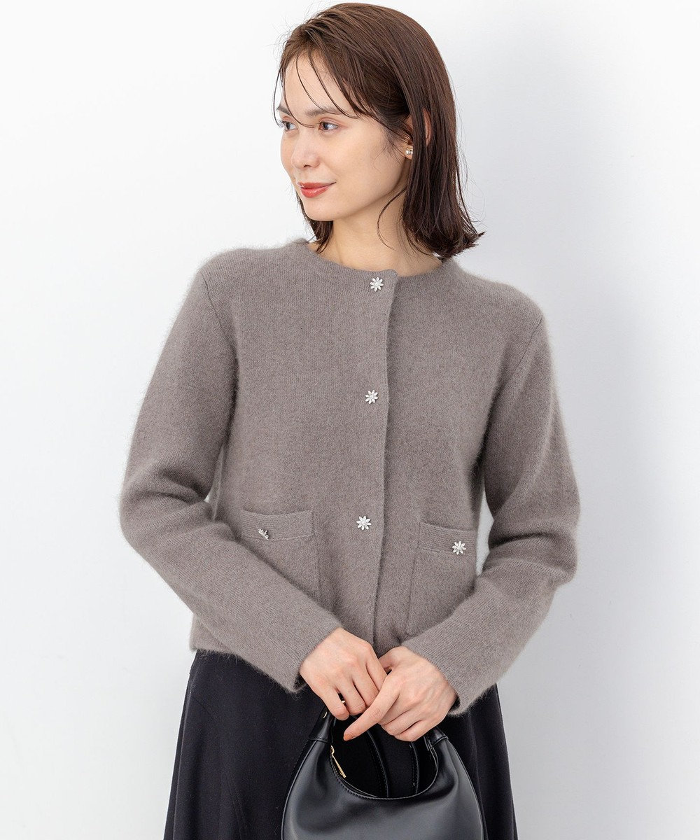 組曲 L 【加藤ローサさん着用】フラッフィーファーニット ジャケット 