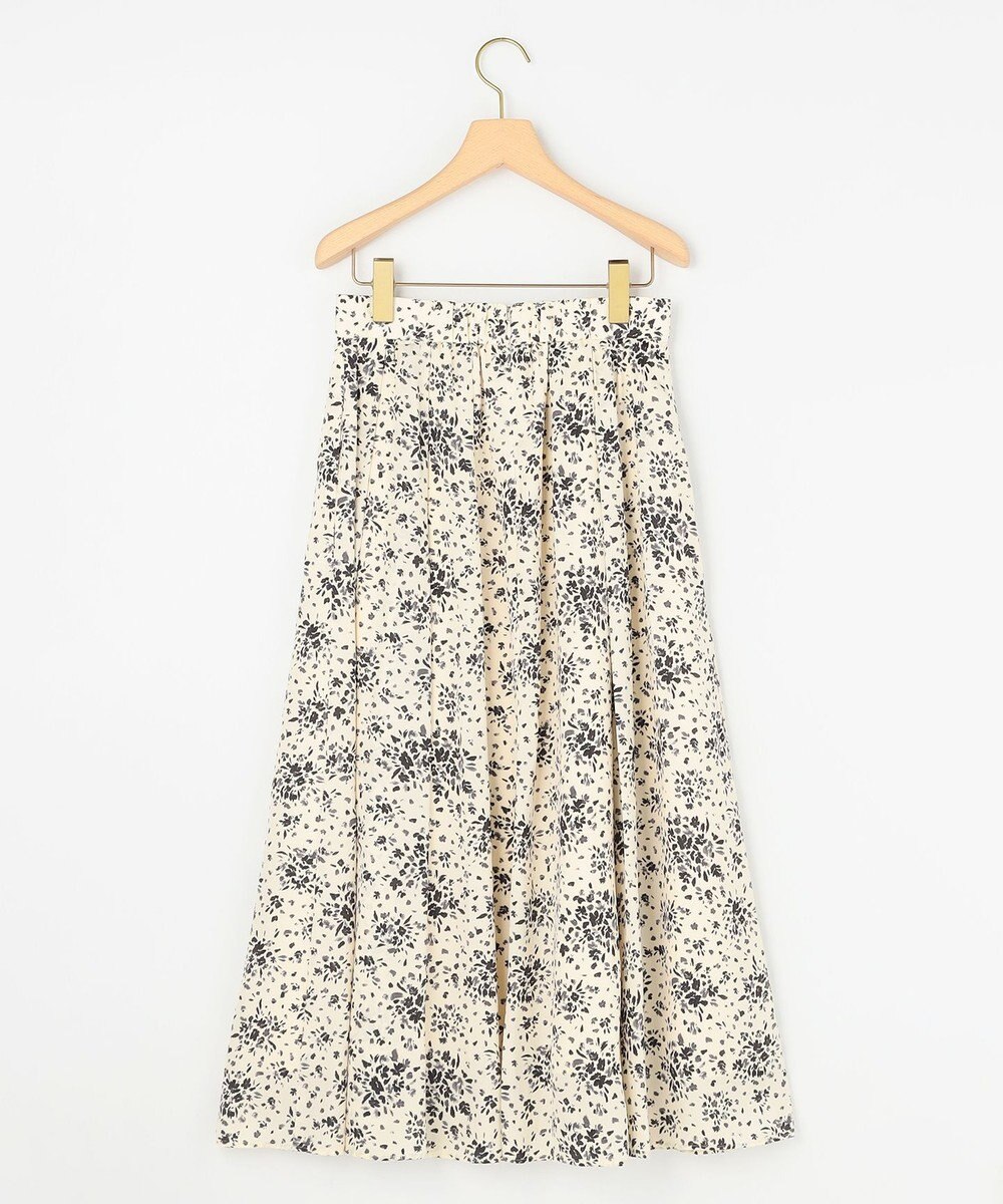 組曲 モザイクフラワープリント スカート 