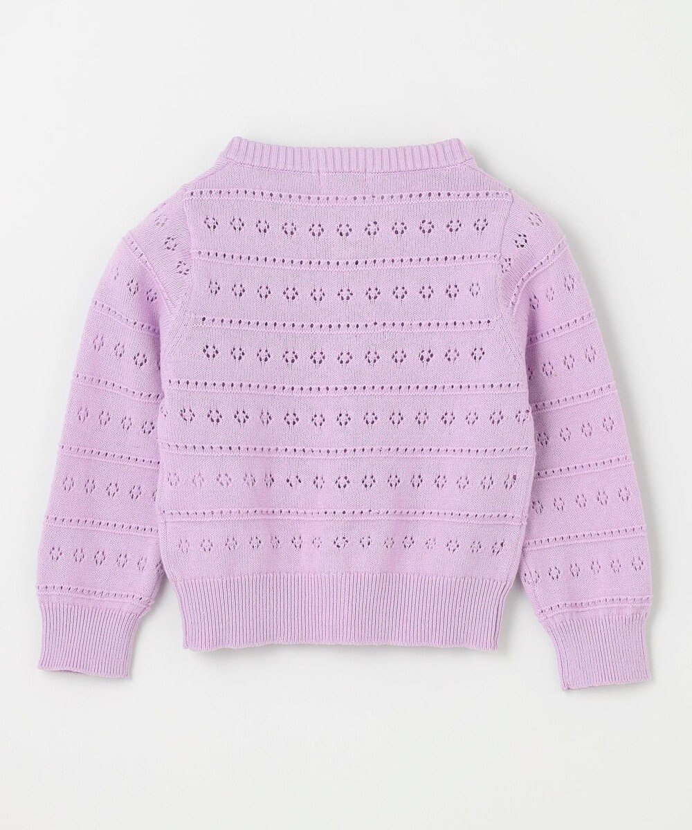 組曲 KIDS 【90-100㎝】フラワーアイレット カーディガン 