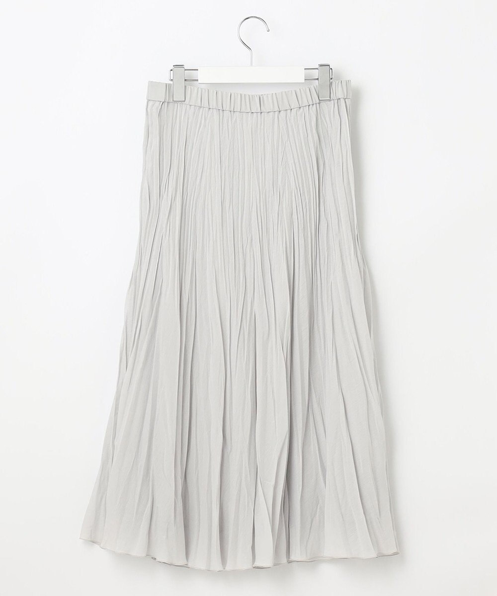 J.PRESS LADIES 【洗える】 スパンボイルワッシャー ランダムプリーツ スカート 