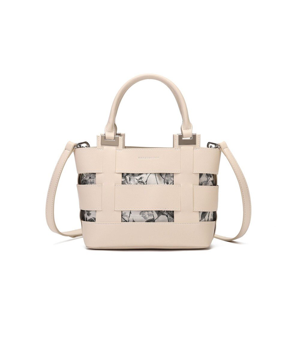 style code 【MERCURYDUO/マーキュリーデュオ】軽量メッシュ　花柄巾着付ミニトートバッグ 