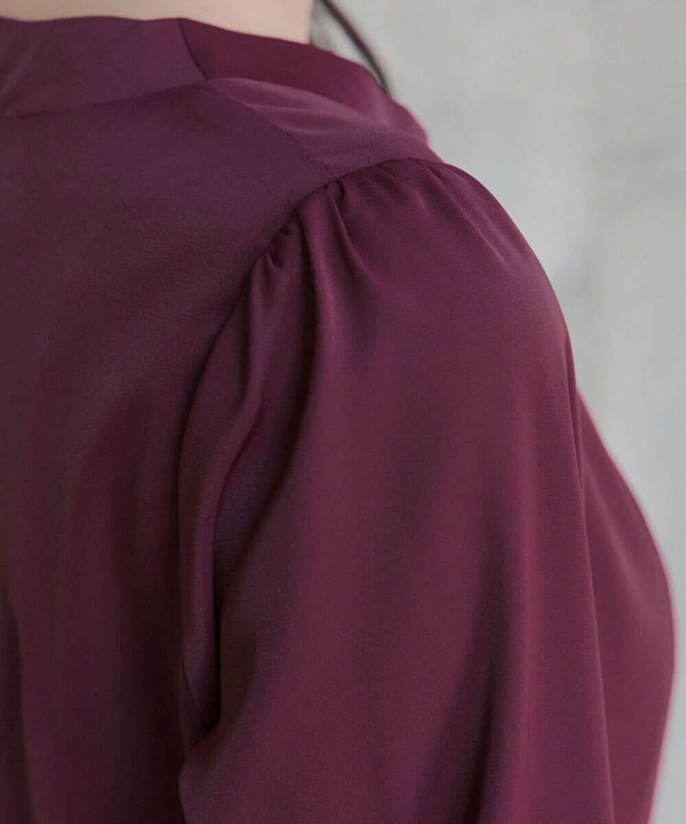 Tiaclasse 【洗える】ロールVネックワンピース 