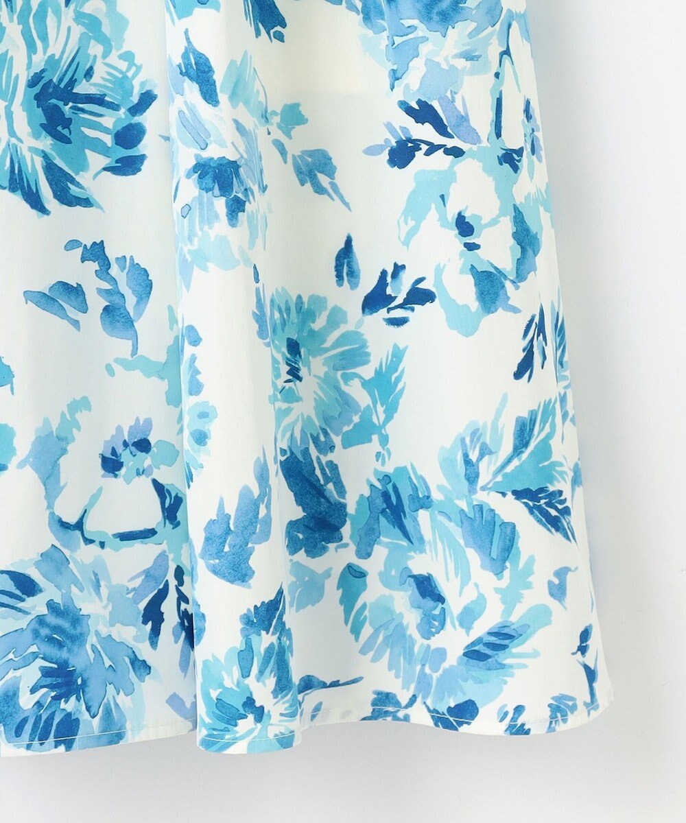 組曲 S スプレーローズプリント フレアスカート 