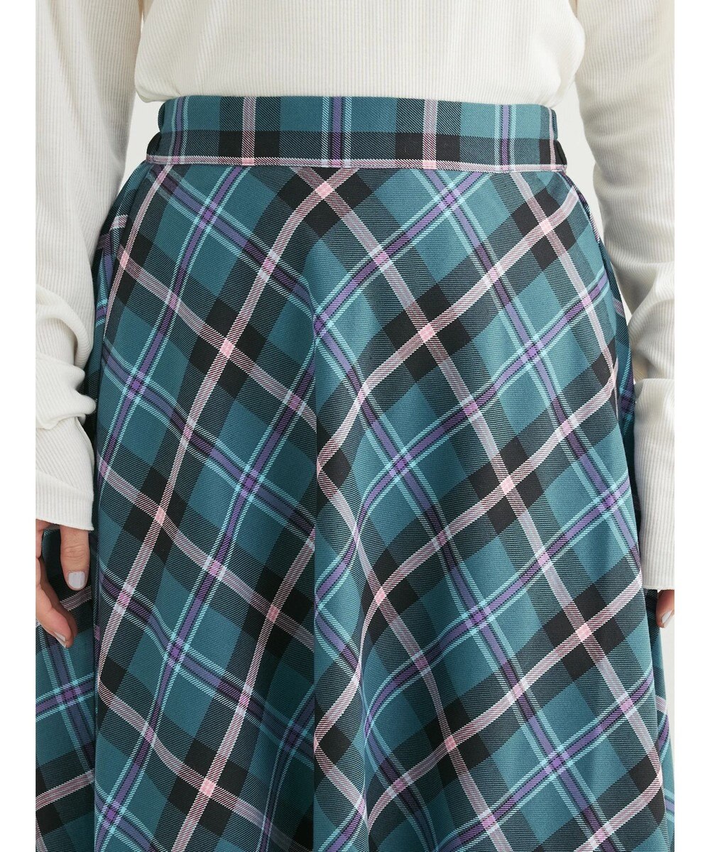 Green Parks ・Ｐｅｔｉｔ　Ｆｌｅｕｒ　バイヤスチェックフレアスカート 