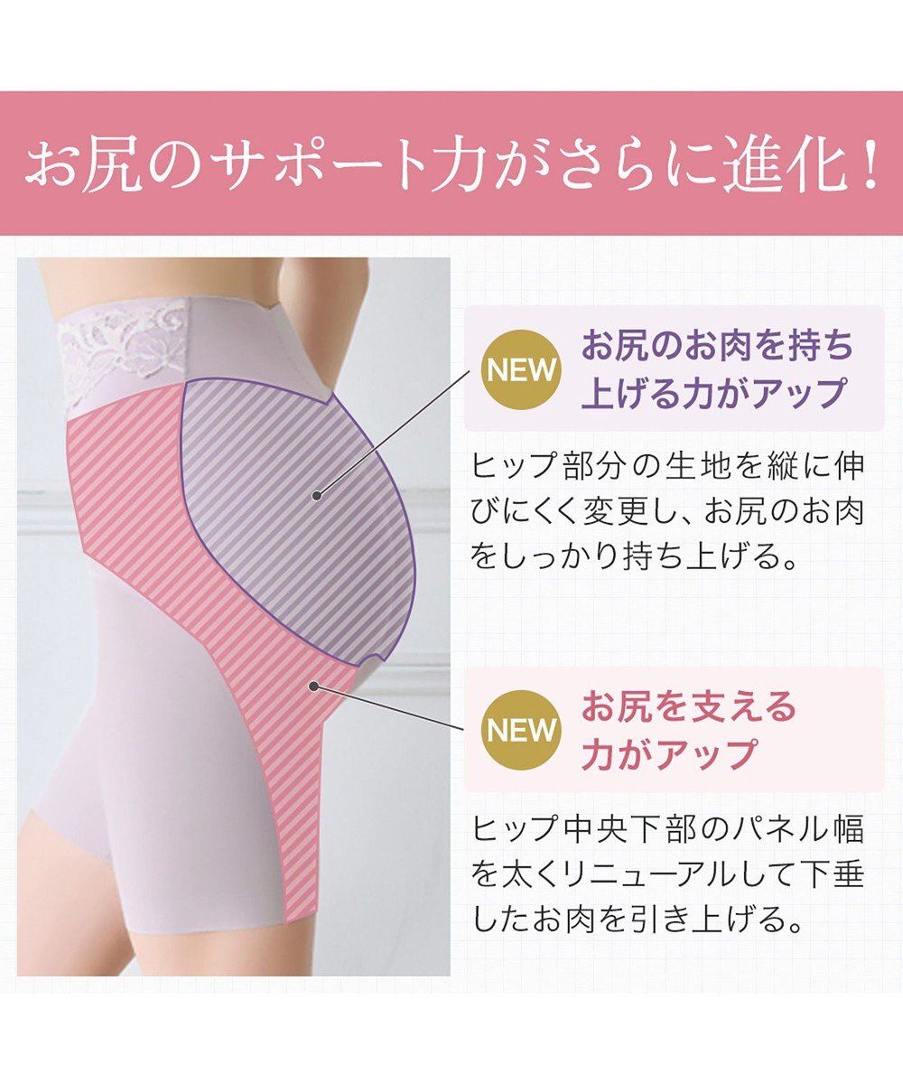 BRADELIS New York 【BRADELIS NewYork peace】綿混ハイブリッド・デイリーガードル24 お腹から太ももまでをスッキリ整える補正ガードル 