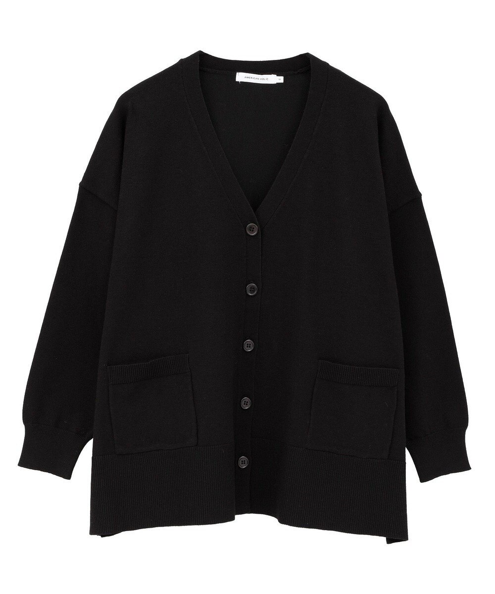 AMERICAN HOLIC 【WEB限定】バイパチVネックルーズカーディガン 