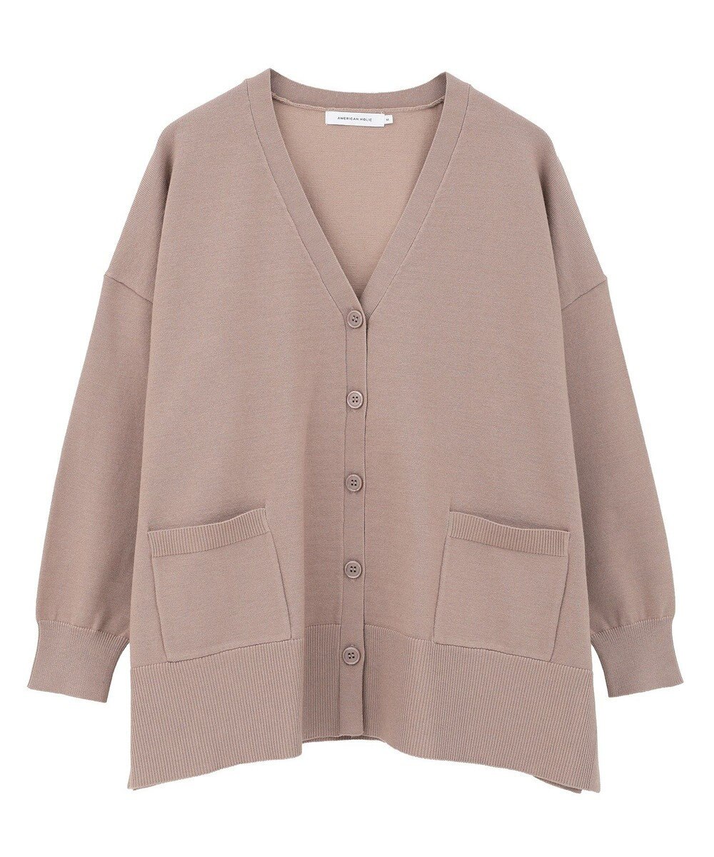 AMERICAN HOLIC 【WEB限定】バイパチVネックルーズカーディガン 