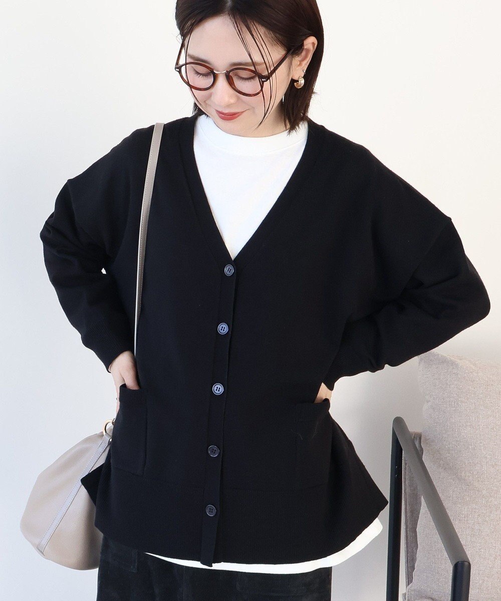 AMERICAN HOLIC 【WEB限定】バイパチVネックルーズカーディガン 