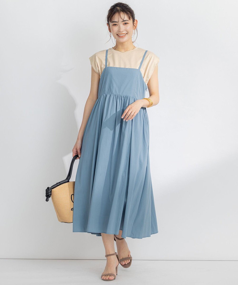 組曲 S 【洗える】バックパールフレアカットソー 