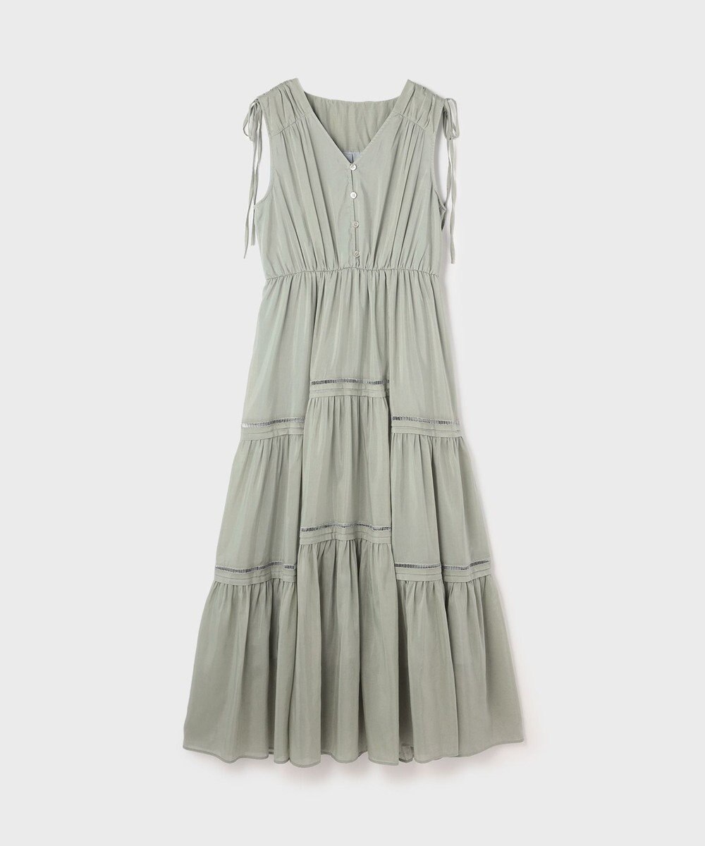 GRACE CONTINENTAL コットンシルクティアードワンピース 