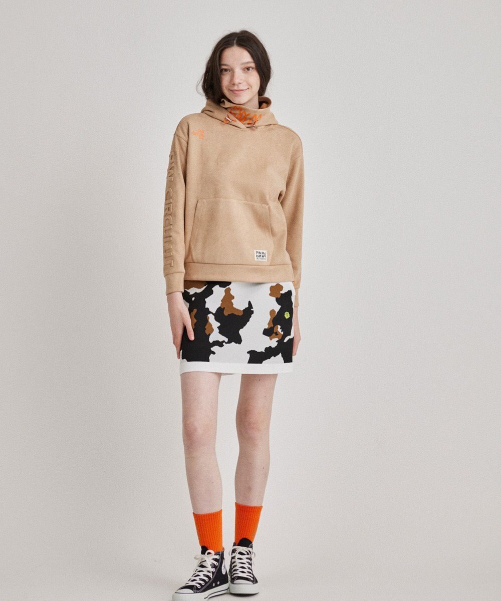 PW CIRCULUS 【WOMEN】スエード調 デタッチャブルフーディ 